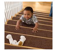 MDSIOKHJ Stair Carpet Tiles 2pcs Household Soft Self-adhesive Stair Tread Mat Stair Carpet Protector Carpet Non-slip Absorbent 20x76cm Safety Pads Mat for Home(01)