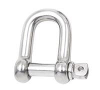 MDSRFGN D Ring Shackle Marine Stainless Steel 316 High Tensile Dee or Bow Type M4-M38 Screw Pin Anchor Shackle for Boat Yacht(D M10 5PCS)