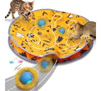 Mdupw Interactive Cat Ball with Wheels in Bag, Activated by Squeaking and Moving, Ideal for Play Hide and Seek on the Carpet, Rechargeable Exercise Toy