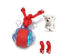 Mdupw Interactive Dog Toy, Electric Dog Toy with Random Movement Trajectory and Rope Design, Rechargeable Dog Ball Suitable for Puppy