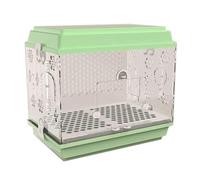 MDWZH Bird Cage Birdcage Acrylic Birdcages Creative Bird Carriers Portable Bird House Bird House Carrier Square Flight Cage Bird Cages For Budgie(Grün)