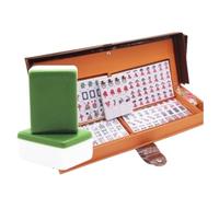 MDWZH Mahjong Set Mah Jong Mahjong Set MahJongg Tile Set Chinese Mahjong Set 160 Tiles Classic Mahjong Game Set With Case Mahjong Tiles(Grün)