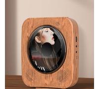 MDXHKK Wall-mounted CD Player, Portable Wooden Record Player, Audio Speaker, Retro Album CD Audio Integrated Player, Disc Player, Bluetooth Boomboxes, Speakers Dock