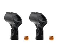 MDXing 2PCS U-Shape Universal Adjustable Microphone Clip Holder with 5/8-inch 3/8-inch Metal Adapter Adapter Head Mic Clip Holder Wired Wireless Microphone Accessories