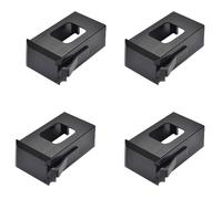 MDXing 4PCS Guitar Battery Case Plastic EQ 7545R 2x1.12x0.74inch Pickup Battery Slot He Bracket Sleeve Battery Drawer Slot For Acoustic Guitar Performance Loading Case Black