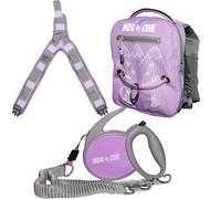 MDXONE Kids Snowboard Ski harness Trainer with retractable leash and Absorb bungees and removable seat harness (Lavender) Winter 24/25