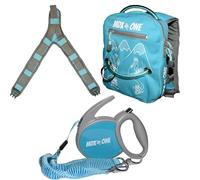 MDXONE Kids Ski & Snowboard Harness - Retractable Leash, Shock-Absorbing Bungees, Backpack & Removable Seat