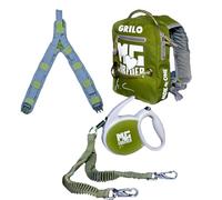 MDXONE Kids Snowboard Ski harness Trainer with retractable leash and Absorb bungees and removable seat harness (Green Forest) Winter 24/45