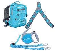 MDXONE Kids Snowboard Ski harness Trainer with retractable leash and Absorb bungees (AQUA)