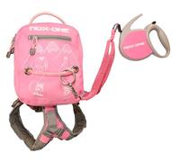 MDXONE Kids Snowboard Ski harness Trainer with retractable leash and Absorb bungees (PINK)