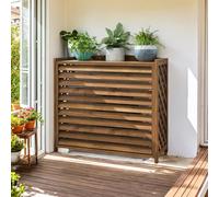 MDXVRKYBC Wood Air Conditioner Cover Outdoor Wooden Air Conditioner Privacy Screen Sunproof Waterproof Solid Wood Design Space Saving Durable Outer Shell Blinds(100x43x94cm)
