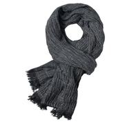 MdybF Scarf Male Winter Scarf Men Warm Soft Tassel Casual Cotton Linen Crinkle Men'S Scarves Shawl Man Scarfs-Black-One Size