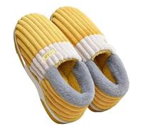 MdybF Slippers Slippers Home Men'S Winter Shoes Soft Man Home Slippers Cotton Shoes Warm Windproof Anti-Skid Women Slippers-F-Yellow-46-47(Fit Foot45-46)