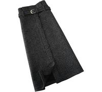 MdybF Women's skirts Tweed Midi Skirts For Women Autumn Winter Zipper High Waist Slim Skirt Simple All-Match Skirts-Black-Xxl