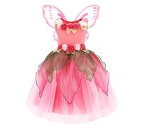 MDYCW Princess Fairy Costume for Toddler Girls, Birthday Party Fairy Dress Up, Special Occasion Dress with Butterfly Wings, Pink