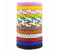 MDYNI 12Pcs Mosquito Repellent Bracelets PU Leather Insect & Bug Repellent Wrist Bands for Indoor Outdoor Camping Swimming Fishing Traveling