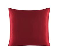 MDYNI Like A Breeze Pure Silk Pillowcase With Zipper Cushion Pillow Cover Solid Multicolor Many Sizes (Color : Wine red, Size : 60 x 60 cm)