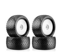 MDYOUHETX RC Decorative Accessories For 4WD For Nitro For HPI For HSP BAZOOKA CAMPER For Kyosho For ZD 1/8 RC Part 140mm Off Road For Buggy Tires Wheel 17mm Hex Hubs RC For Racing Car(White)
