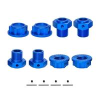 MDYOUHETX RC Decorative Accessories For Arrma 1/10 For Kraton For Outcast 4S V2 For BLX 1/8 RC Car 4pcs Metal 17mm Wheel Hex Hub Adapter For Mojave Upgrade Parts Accessories(Blue)