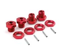 MDYOUHETX RC Decorative Accessories For Arrma 1/8 3S For Typhon 1/10 Big For Rock V3 Metal 17Mm Wheel Hex Hub Adapter With Nut RC Car Upgrade Parts Accessories Kit(Red)