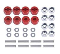 MDYOUHETX RC Decorative Accessories For Rally For VXL And For Nitro 4-Tec 4WD 1/10 8pc Hex Wheel Hubs 12mm Upgrade And M4 Lock Nut RC Car