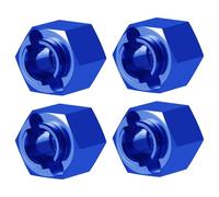 MDYOUHETX RC Decorative Accessories For Redcat For Ascent 1/18 4Pcs Aluminum Alloy Wheel Axle Hex Extended Adapters Coupler Crawler Car Upgrade Parts(Blue)