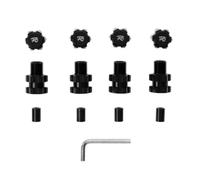 MDYOUHETX RC Decorative Accessories For Traxxas For MAXX 1/10 Metal 17mm Splined Wheel Hex Hub Extended Adapter 8956 RC Car Upgrade Parts(Black)