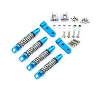 MDYOUHETX RC Spring Damper For WPL D12 1/10 4pcs Metal Front And Rear Shock Absorber With Mount Fixed Bracket RC Car Upgrades Parts Accessories Parts Replacement Use(Blue)
