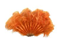 MDYTPT Dancing Fan 130CM 100CM Big Ostrich Feather Fan Fluffy 13 Bone Handheld Carnival Dance Stage Performance Feather Fan Plumes DIY Crafts for Dancing Performances(Color-09,Small Fan 2PCS)