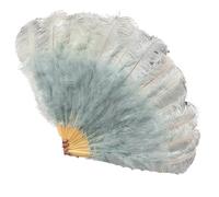 MDYTPT Dancing Fan 130cm 100cm Large Ostrich Feather Fan Fluffy 13 Bones Hand Fan Carnival Dance Stage Performance Feather Craft for Dance Performance