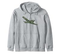 Me 109 WW2 Pilot History Fighter Plane Lover Airplane Zip Hoodie