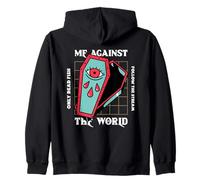 Me Against The World Loner Fighter Statement Zip Hoodie