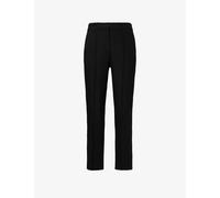 Me and Em Womens Black Pleated-front Mid-rise Slim-leg Recycled Polyester-blend Stretch-woven Trousers 10
