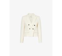 Me And Em Womens Me And Em Am To Pm Fitted Woven Blazer Ivory 6