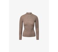 Me And Em Womens Me And Em Barely There Ribbed Wool and Cashmere Jumper Pebble Brown 16