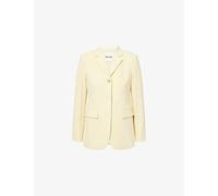 Me And Em Womens Me And Em Contour Slim-Fit Woven Blazer Dusted Lemon Yellow 10