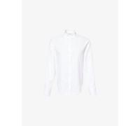 Me And Em Womens Me And Em Impossibly Soft Frill-Trim Cotton-Blend Shirt Soft White 6