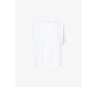 Me And Em Womens Me And Em Oversized Round-Neck Cotton-Jersey T-Shirt Bright White 16