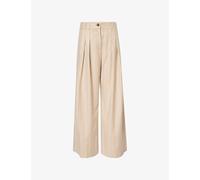 Me And Em Womens Me And Em Pinstripe Wide-Leg Stretch-Woven Trousers Latte 6R