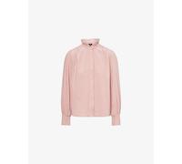 Me And Em Womens Me And Em Super Soft Micro-Cord Cotton-Blend Blouse Smoke Pink 16