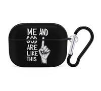 Me And God Are Like This Compatible with Airpod Pro Case Cover Skin with Keychain