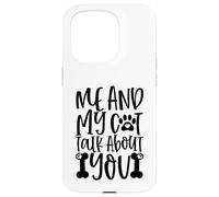 Me And My Cat Talk About You Paw Print Message Forever Case for iPhone 15 Pro