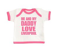 Me and My Dad Love Liverpool Baby T Shirt Newborn-24 Months in 9 Colours Pink
