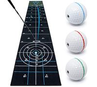 ME AND MY GOLF 6 IN 1 Games Golf Putting Mat (14ft) - Includes Instructional Training Videos, Black