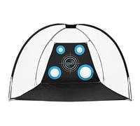 ME AND MY GOLF Home Driving Net with Return Ramp, Includes Instructional Training Video (Height 214cm/7ft, Width 305cm/10ft, Depth 153cm/5ft), Black