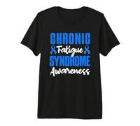 ME/CFS Chronic Fatigue Syndrome Awareness Blue Ribbons CFS Premium T-Shirt