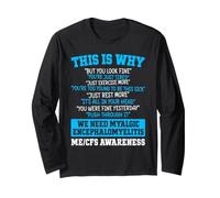 ME CFS Myalgic Encephalomyelitis Warrior Long Sleeve T-Shirt