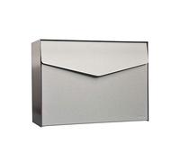 ME-FA MEFA Letter 112 Letter Box (Colour Stainless Steel, Postbox with Security Lock, Design Letter Box, Size 312 x 430 x 128 mm) 112030DE