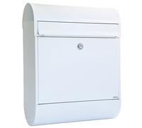 ME-FA MEFA Ruby 866 Letterbox with Newspaper Holder White with Security Lock Size 450 x 350 x 150 mm 866010DE