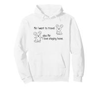 Me: I want to travel. Also Me: I love staying home, mouse Pullover Hoodie